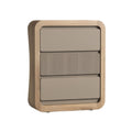 Modern Storage Cabinet with Three Drawers and Curved Edges