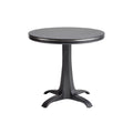 Modern Round Black Metal Dining Table with Sleek Base Design