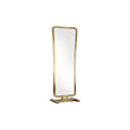 Contemporary Gold Framed Full-Length Mirror with Unique Curved Design